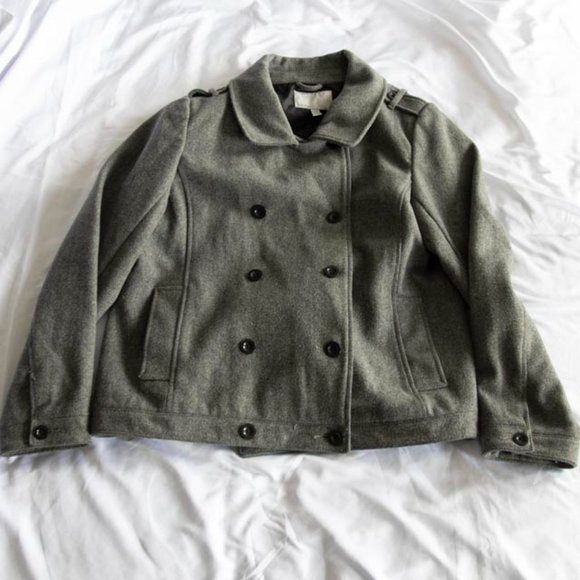 Old Navy XXL Pea Coat Grey - Picture 2 of 11